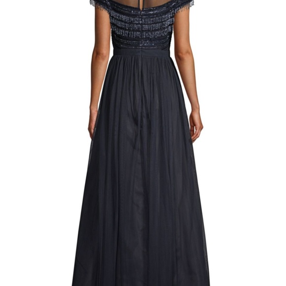 Beaded Fringe Gown - Picture 2 of 4